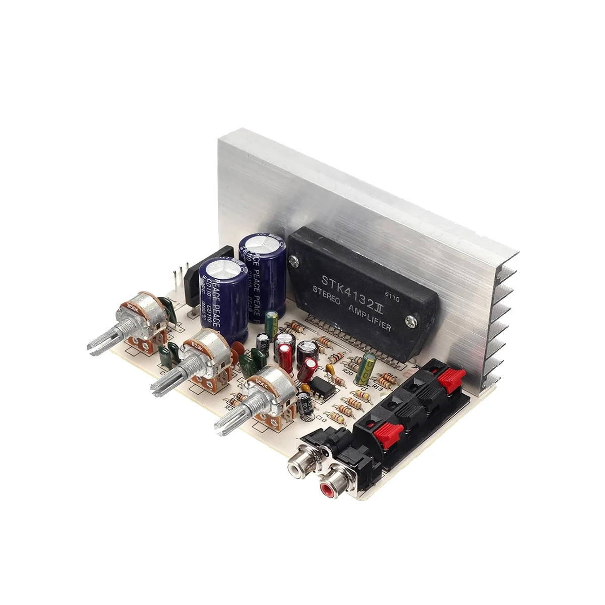 

DX-0408 STK Amplifier Board 50Wx2 Dual Channel Amplifier Board AC Dual 15V-18V DIY Amplifier