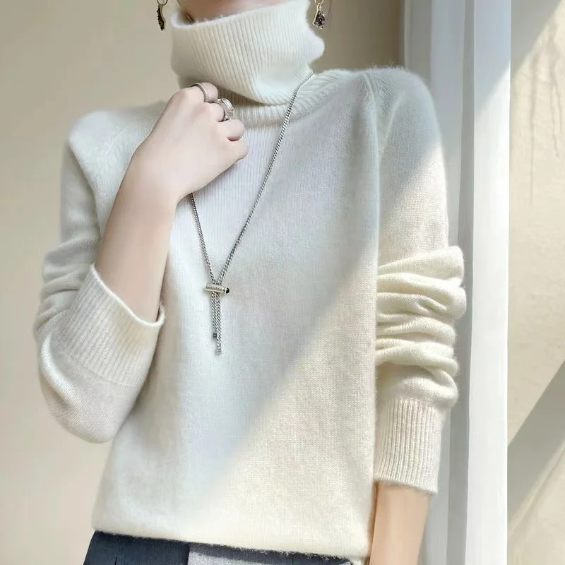2023 Vintage Short Turtleneck Knitted Fashion Sweater Women New Autumn And Winter Thick Bottom Loose Short Temperament Sweater
2023 Vintage Short Turtleneck Knitted Fashion Sweater Women New Autumn And Winter Thick Bottom Loose Short Temperament Sweater