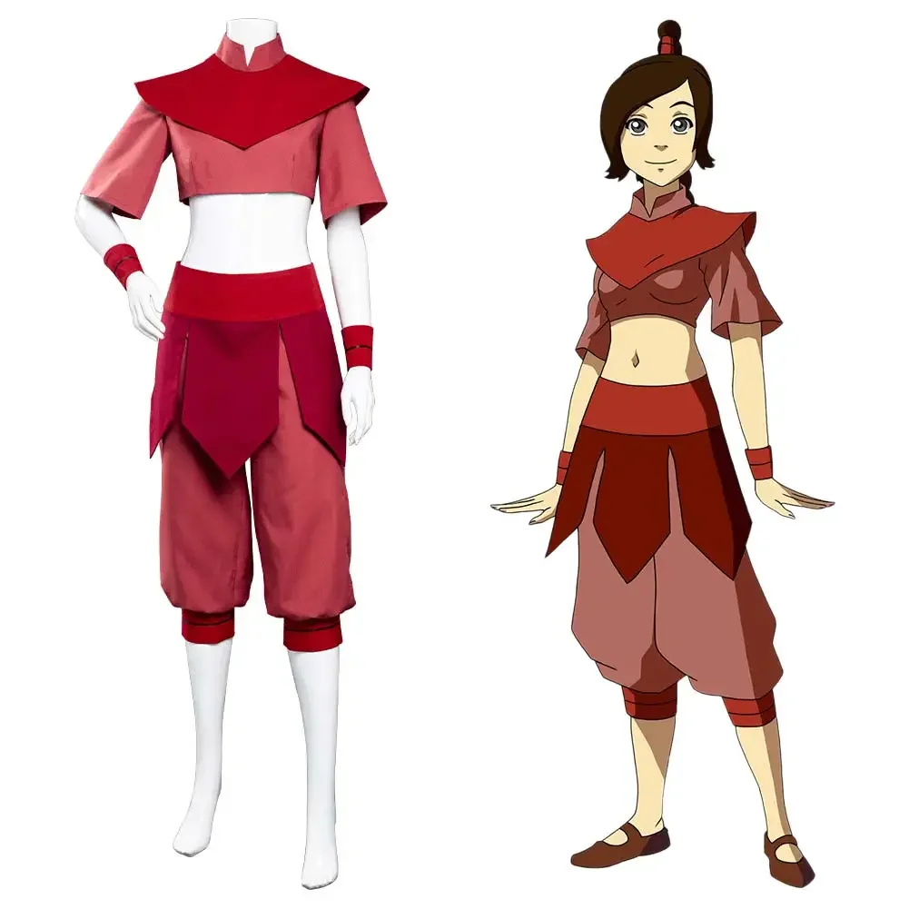 

Avatar The Last Airbender Ty Lee Cosplay Costume for Halloween Party Carnival Outfits Costumes Top Pants Set Anime Clothing