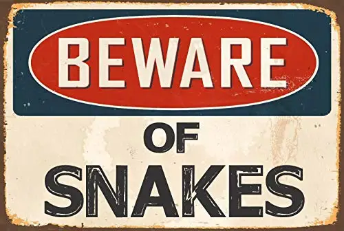 

nobrand Beware of Snakes Series 8x12 Inch Sign Home Decor Retro Decor Garage Kitchen Bar Poster Metal Sign Tin Signs