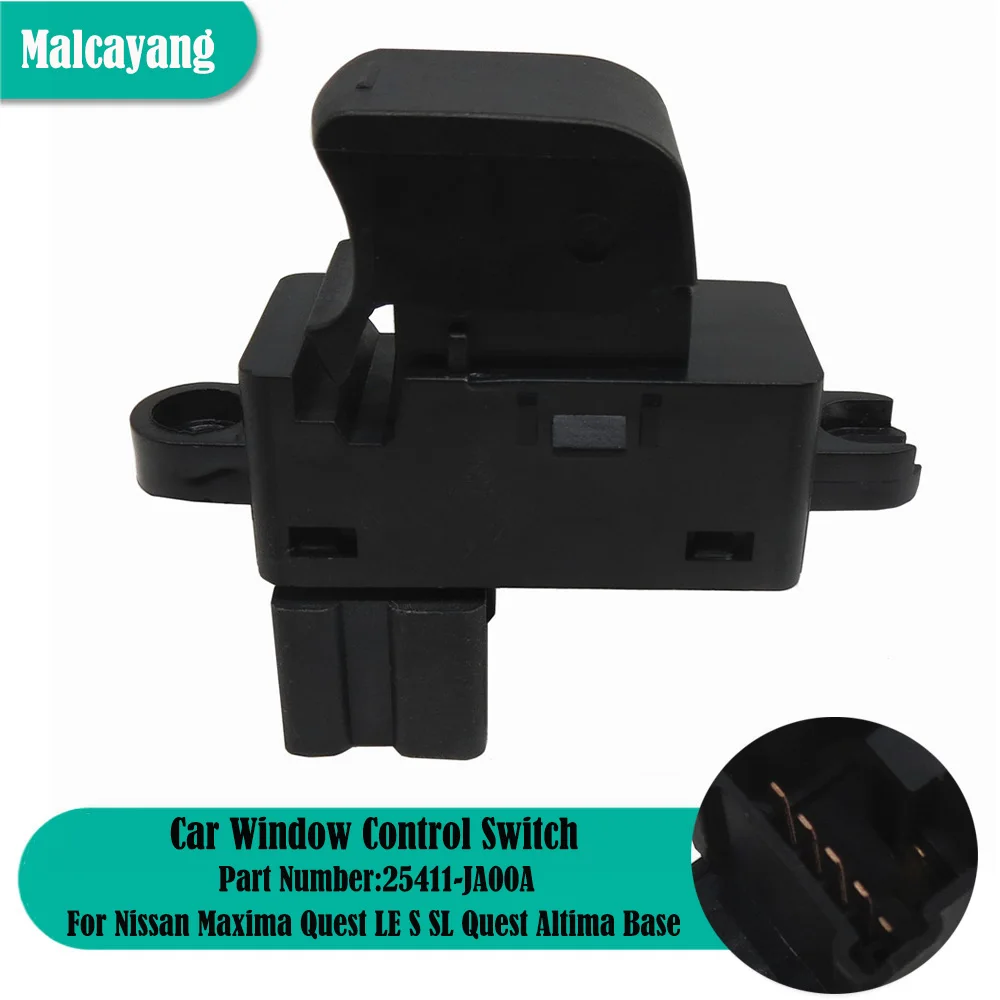 

Rear Passenger Power Window Control Switch OEM 25411-JA00A For Nissan Altima 2007 2008 2009 2010 2011 2012 2013 2014 Car Styling