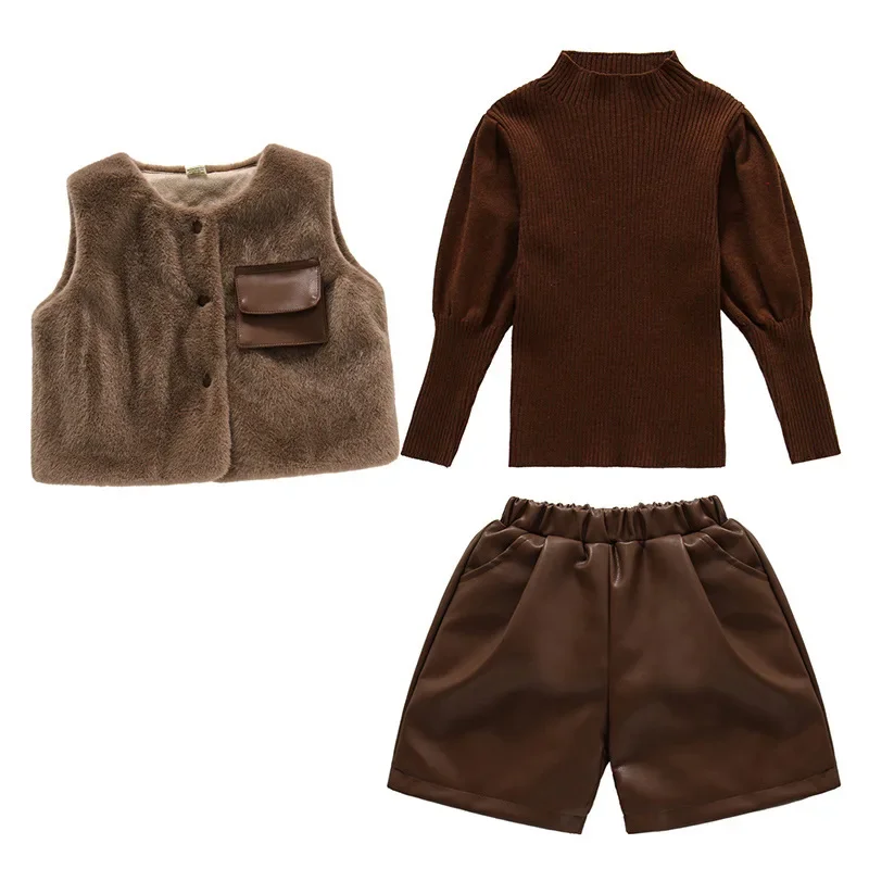Three-piece Suit 2024 Fall and Winter New Little Girl Fashion Thickening Suit Female Baby Vest Sweater Korean Version of The
Three-piece Suit 2024 Fall and Winter New Little Girl Fashion Thickening Suit Female Baby Vest Sweater Korean Version of The