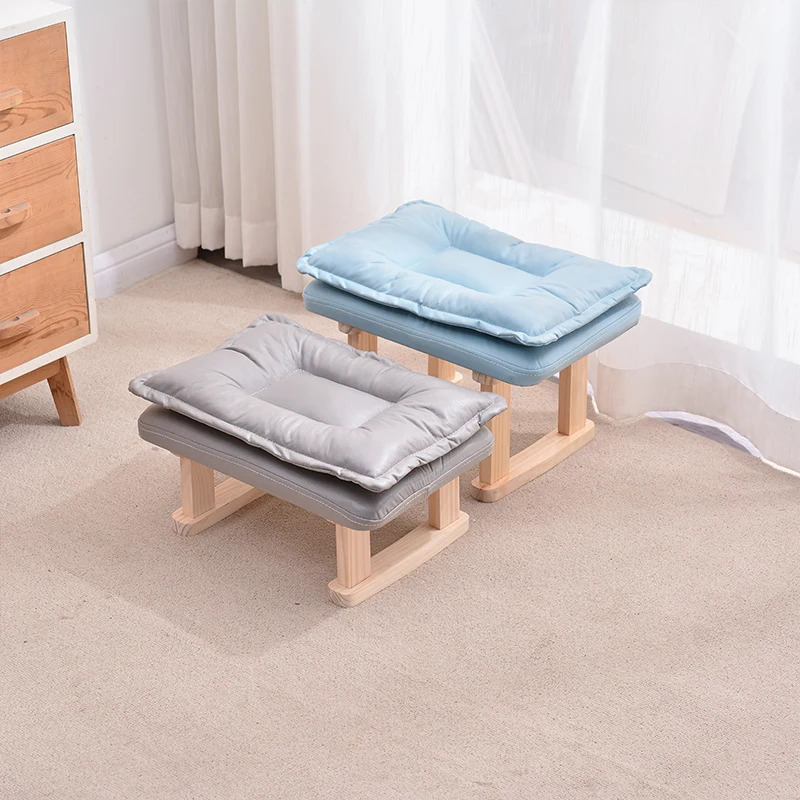 

Simple Low Wooden Stool Bedroom Multifunction Relax Creative Footrest Comfortable Salon Gaming Sgabello Home Furniture