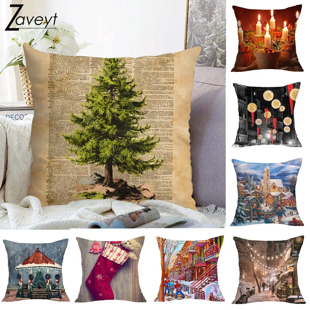 Retro Newspaper Santa Tree Christmas Throw Pillowcase Cushion Cover Polyester Pillow Cover Merry Christmas Gifts Christmas Eve
Retro Newspaper Santa Tree Christmas Throw Pillowcase Cushion Cover Polyester Pillow Cover Merry Christmas Gifts Christmas Eve