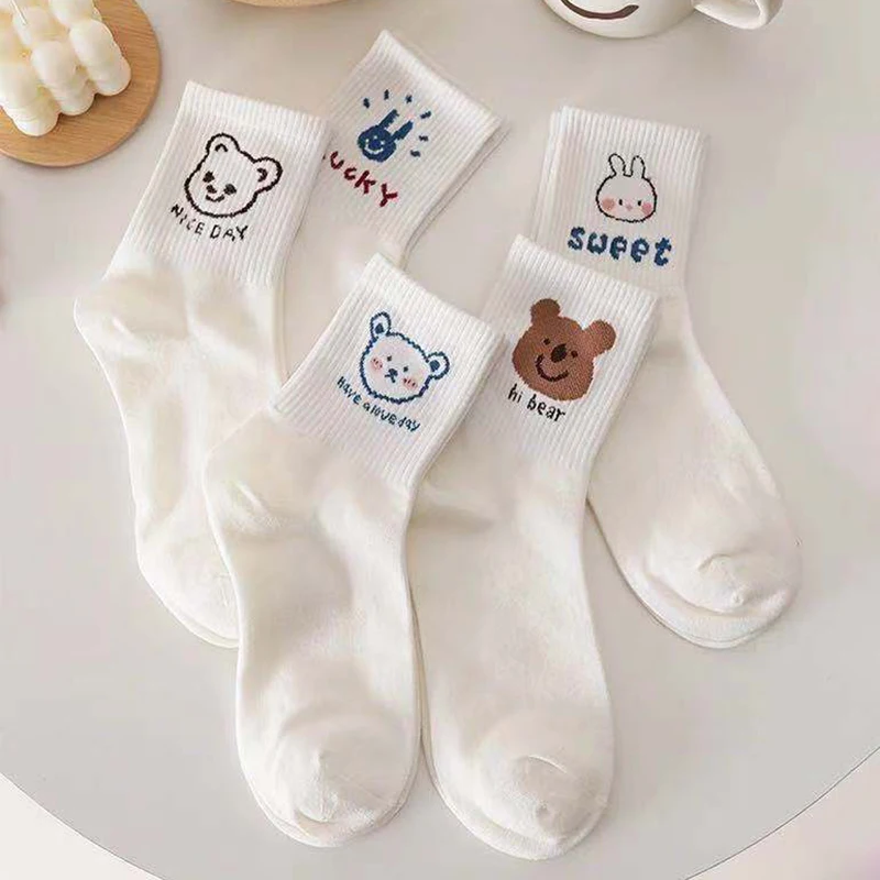 Women Socks Winter Cute Cartoon Animal White Girls Sock Lovely Rabbit Head Bear Head Print Female Casual Middle Tube Socks
Women Socks Winter Cute Cartoon Animal White Girls Sock Lovely Rabbit Head Bear Head Print Female Casual Middle Tube Socks
