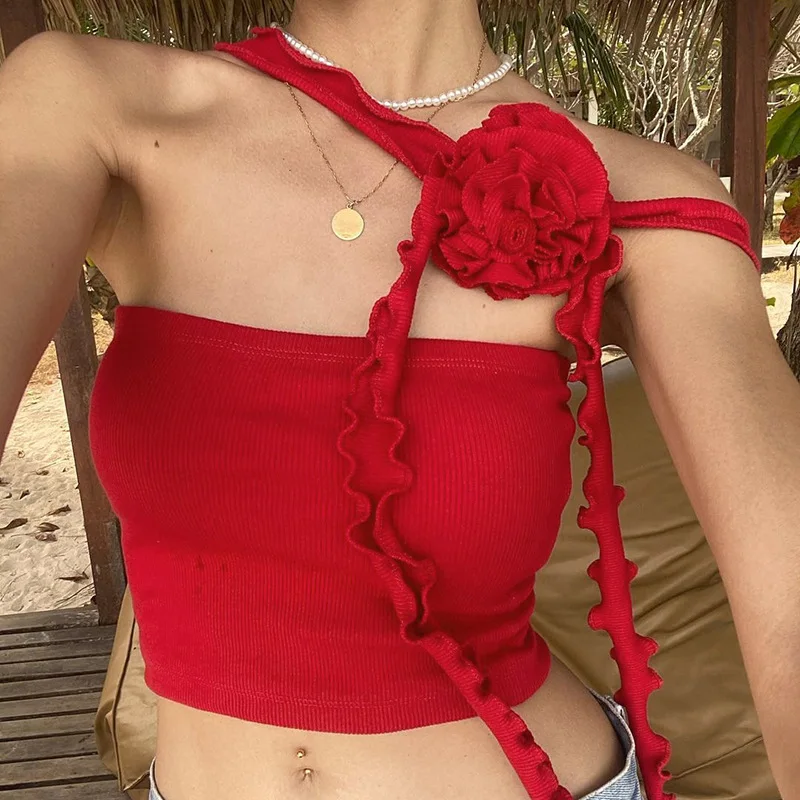 Hotsweet Flower Bandage Women Knitted Sweater Short T Shirts Regular Casual Streetwear Solid Sleeveless Tops Slim
Hotsweet Flower Bandage Women Knitted Sweater Short T Shirts Regular Casual Streetwear Solid Sleeveless Tops Slim