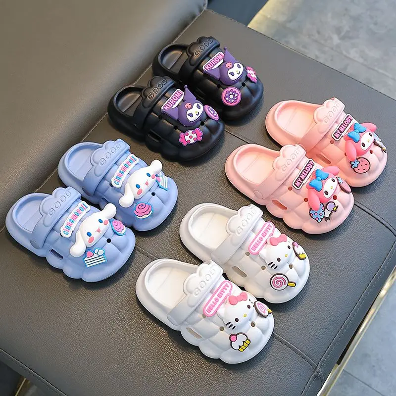 Kawaii Sanriod Anime Hobby Cinnamoroll Kuromi Children's Slippers Summer Eva All-Match Hole Shoes Non-Slip Breathable Sandals
Kawaii Sanriod Anime Hobby Cinnamoroll Kuromi Children's Slippers Summer Eva All-Match Hole Shoes Non-Slip Breathable Sandals