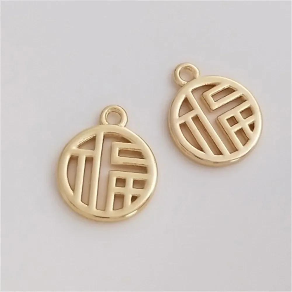 United States 14K Bao Jinfu Word Round Small Pendant Handmade Diy Bracelet Necklace Fupai Pendant Jewelry Pendant K188
United States 14K Bao Jinfu Word Round Small Pendant Handmade Diy Bracelet Necklace Fupai Pendant Jewelry Pendant K188