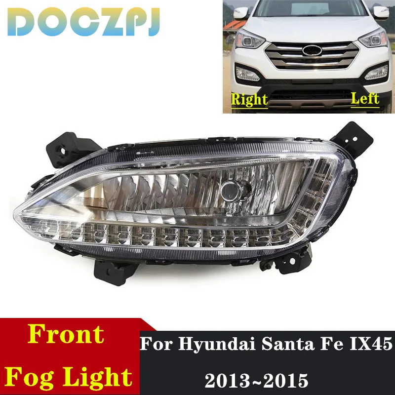 Car Front Bumper LED DRL Daytime Running Light Fog Lamp Foglight For Hyundai Santa Fe IX45 2013 2014 2015 
Car Front Bumper LED DRL Daytime Running Light Fog Lamp Foglight For Hyundai Santa Fe IX45 2013 2014 2015
