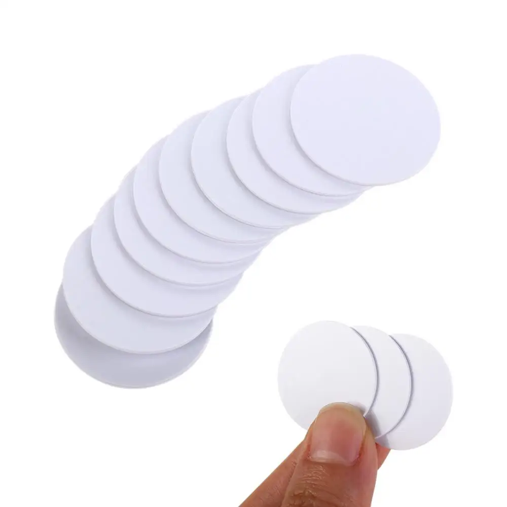 

10Pcs Round NFC Tags Blank White Card Label Phone Available No Adhesive Labels 25mm Diameter RFID Tag