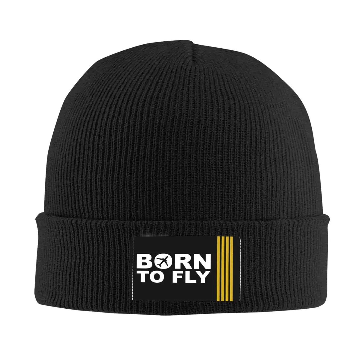 

Born To Fly Captain Stripes Skullies Beanies Caps Hip Hop Winter Warm Knit Hats Unisex Flight Pilot Aviation Aviator Bonnet Hats