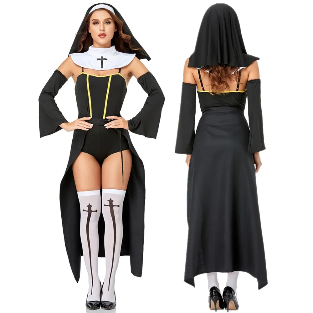 

Костюм для косплея на Хэллоуин и карнавал, костюм для взрослых женщин, для церкви, для сестры