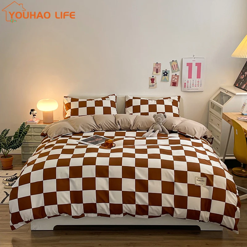 Home Textile Bedding Set, Duvet Cover,Sheet ,Pillowcase,Bed Cover Set, Microfiber, Twin,Full,Single,Double,King Size,Brown Plaid
Home Textile Bedding Set, Duvet Cover,Sheet ,Pillowcase,Bed Cover Set, Microfiber, Twin,Full,Single,Double,King Size,Brown Plaid