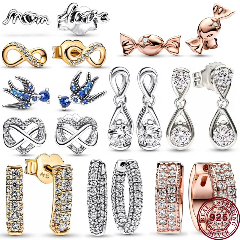 New Hot 925 Silver Shining Flying Swallow Set Love Heart Original Women's Mother's Day Logo Earrings Festival DIY Charm Jewelry
New Hot 925 Silver Shining Flying Swallow Set Love Heart Original Women's Mother's Day Logo Earrings Festival DIY Charm Jewelry