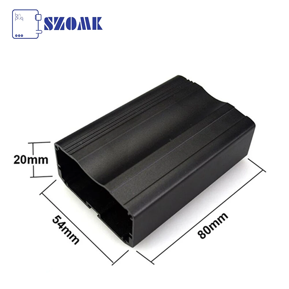 

10Pcs 20*54*80mm szomk electronics enclosures for pcb diy enclosure extruded aluminum enclosure black amplifier control box