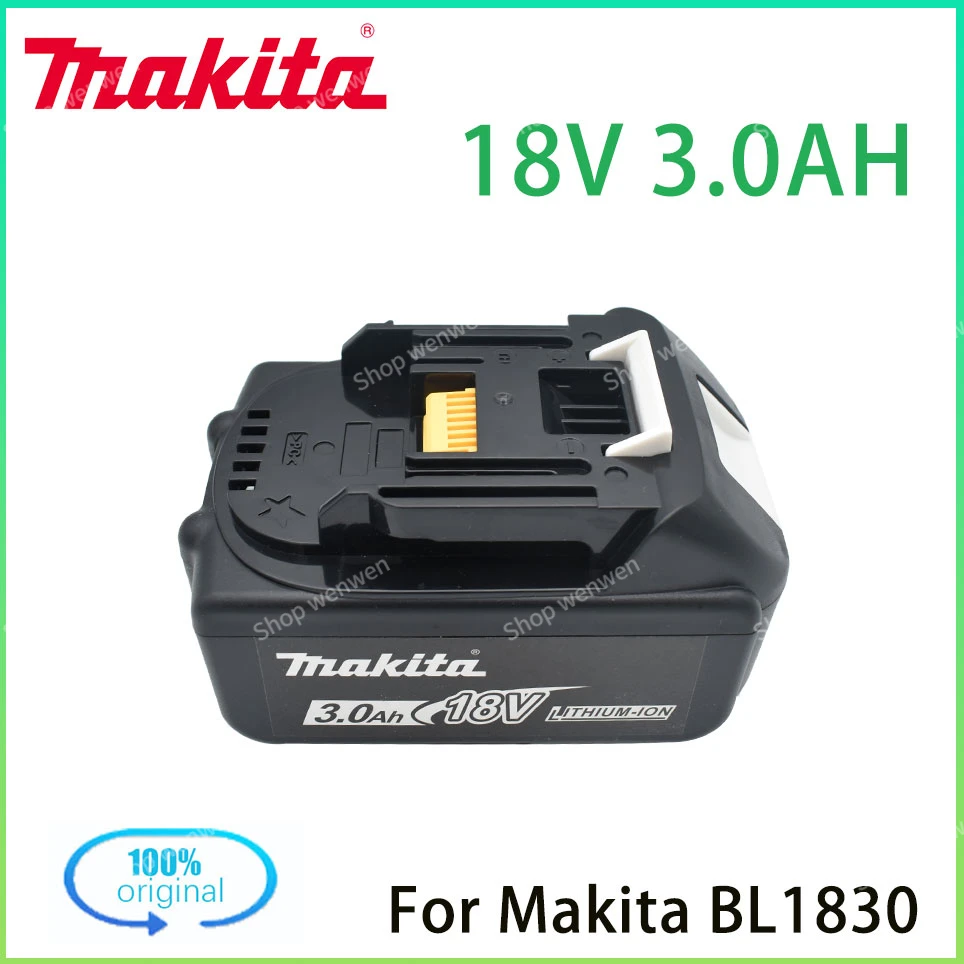 

Original Makita 18V 3.0Ah Rechargeable Power Tools Battery with LED Li-ion Replacement LXT BL1860B BL1860 BL1850 BL1830