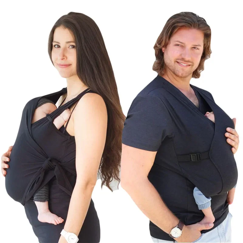 

summer Parent-child clothing Multifunction kangaroo dad kangaroo mom comfort T-shirt vest hold baby clothes women's clothing