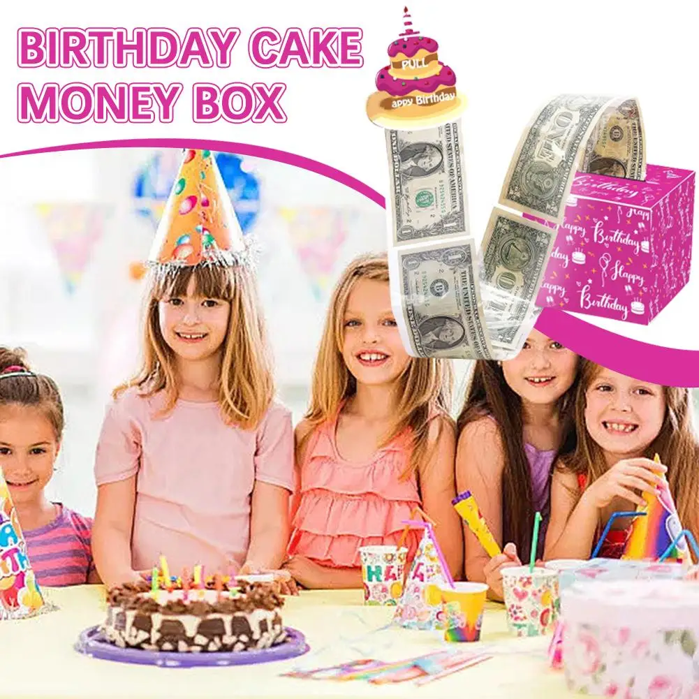 

Birthday Surprise Gift Box Funny Pumping Money Box With Cake Card Perfect Birthday Gift For Mom Sister Brother Wife Girlfri P6Z0