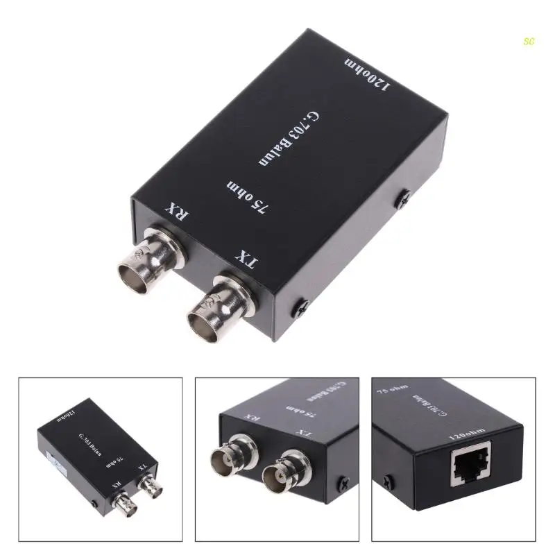 

BNC to RJ45 Transmitter 2.048Mbps G703 Coaxial Balance to Unbalance Converter, 75 ohm to 120 ohm impedance