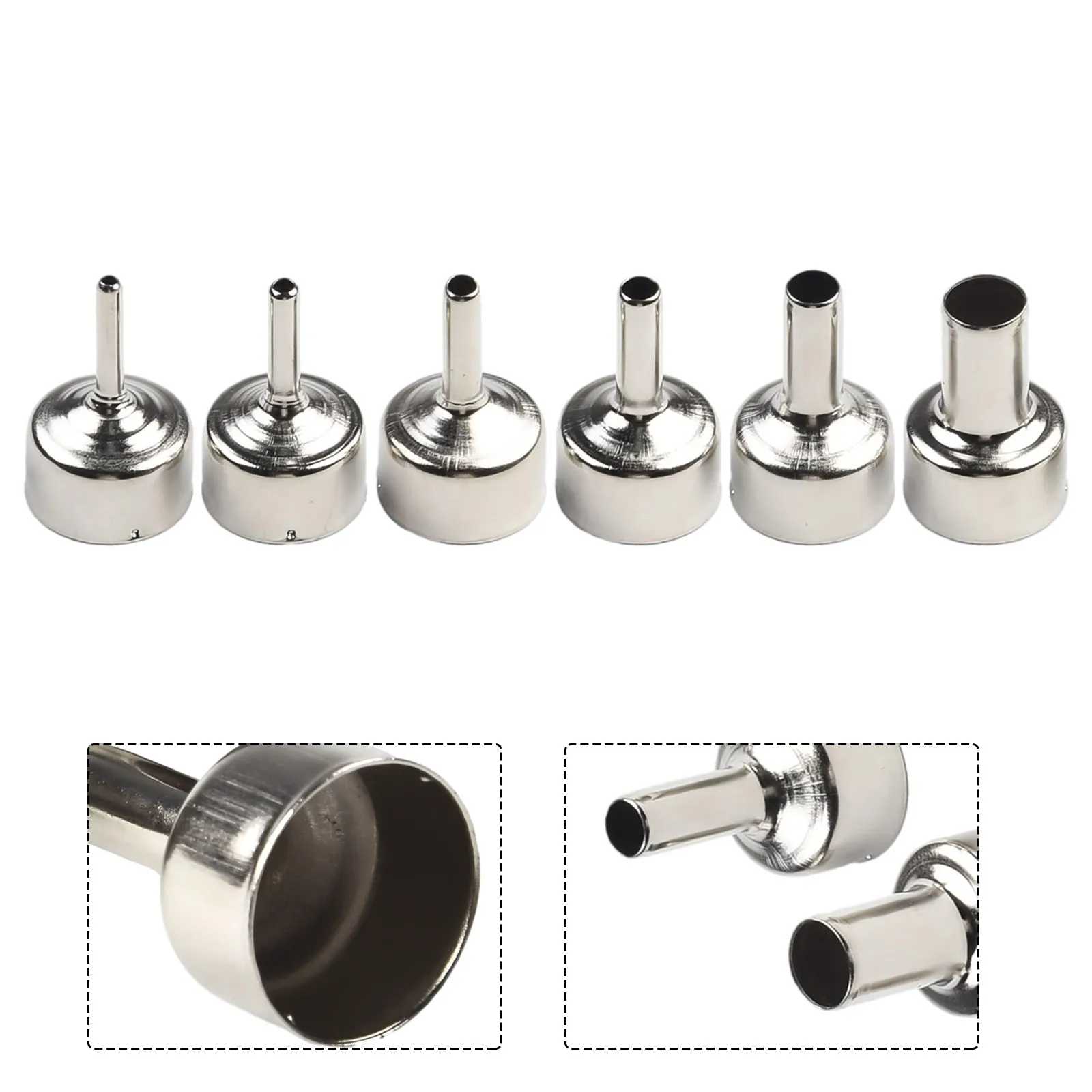 6pcs Universal Nozzle For 858 Series Heat Resistant Hot Air Station Kit Replace Replacement Set Soldering Station Useful
6pcs Universal Nozzle For 858 Series Heat Resistant Hot Air Station Kit Replace Replacement Set Soldering Station Useful