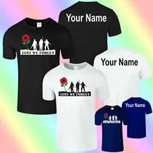 Lest We Forget Personalised Remembrance Day Soldier Poppy T-Shirt. Summer Cotton Short Sleeve O-Neck Mens T Shirt New S-3XL 
Lest We Forget Personalised Remembrance Day Soldier Poppy T-Shirt. Summer Cotton Short Sleeve O-Neck Mens T Shirt New S-3XL