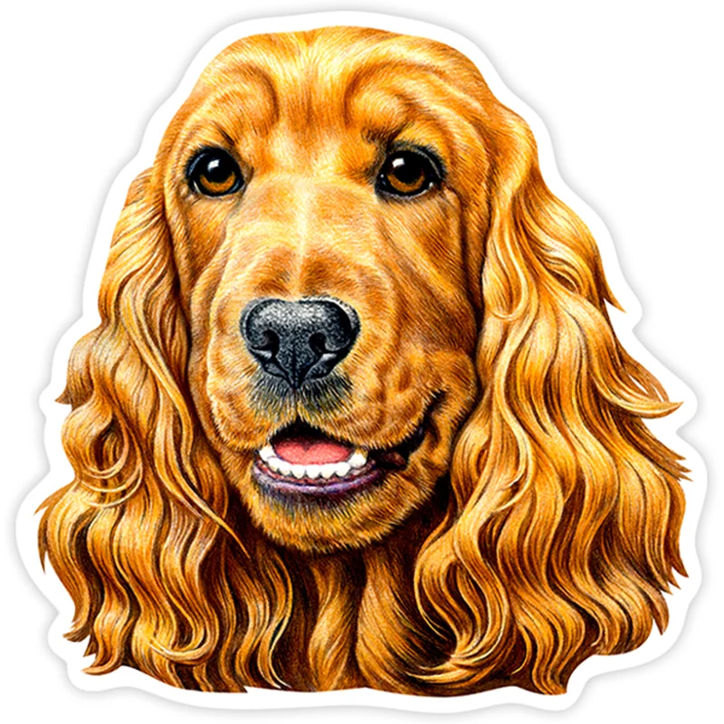 

Y353# Various Sizes PVC Decal Cocker Spaniel Brown Car Sticker Waterproof on Bumper Rear Window Laptop Refrigerator Toilet