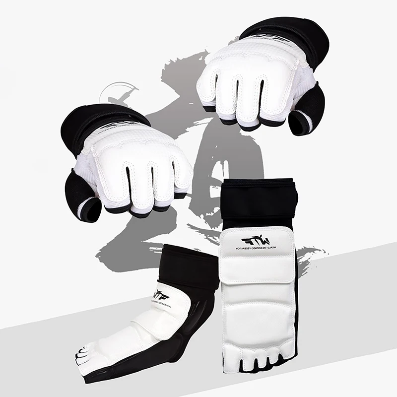 

Taekwondo Leather Foot Gloves Sparring Karate Ankle Protector Guard Gear Boxing Martial Arts Foot Guard Sock Adult Kid