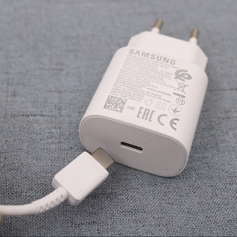 Original Samsung 25W Charger Adapter Galaxy A53 A73 A33 A52 A72 A32 Super Fast Charge USB Pd Type C For Galaxy S20 S21 FE Note10 Original Samsung 25W Charger Adapter Galaxy A53 A73 A33 A52 A72 A32 Super Fast Charge USB Pd Type C For Galaxy S20 S21 FE Note10