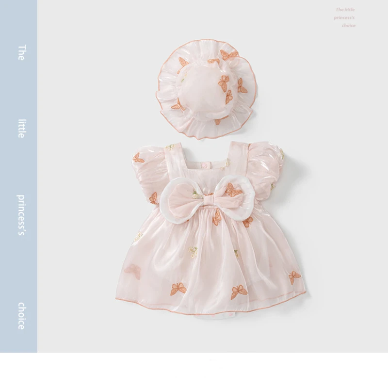 Princess Butterfly Embroidered Short Sleeve Baby's Jumpsuit with Adorable Princess Skirt
Princess Butterfly Embroidered Short Sleeve Baby's Jumpsuit with Adorable Princess Skirt