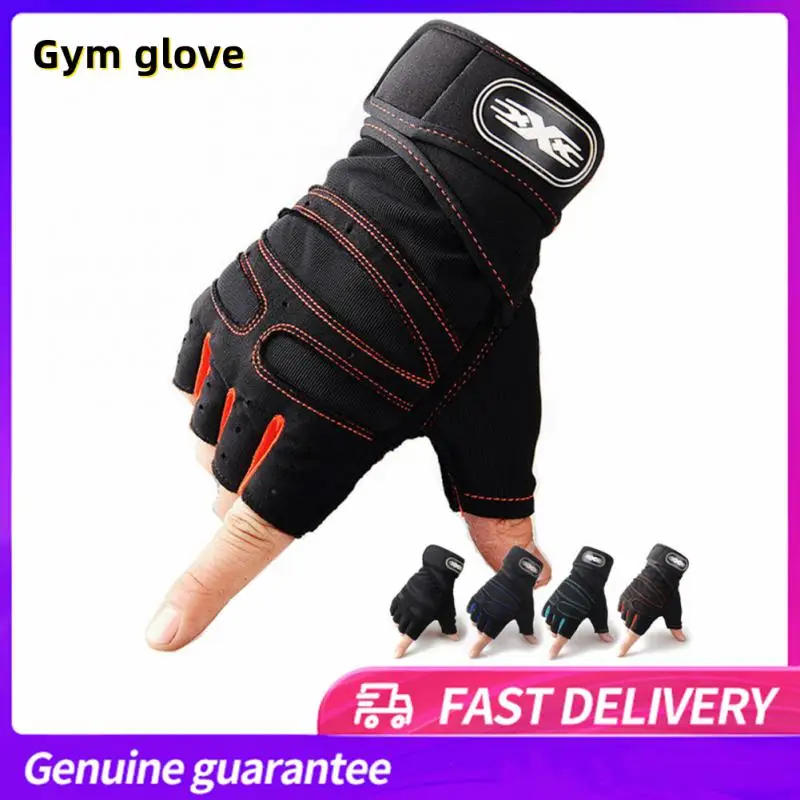 

Gym Gloves Men Women Weightlifting Bodybuilding Training Fitness Sports Fingerless Gloves Cycling Half Finger Non-Slip Guantes