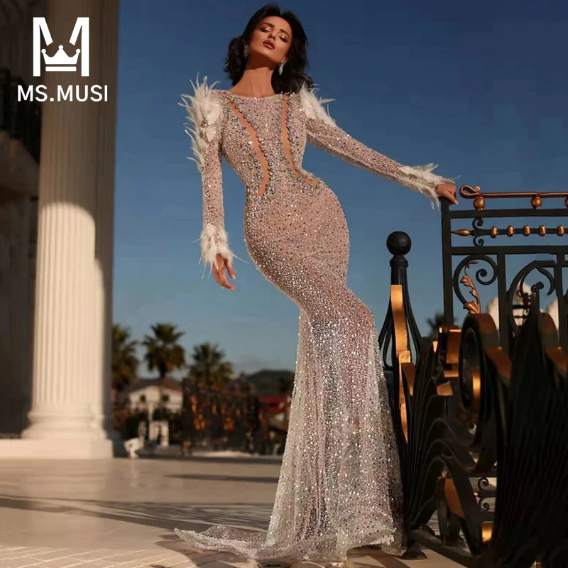 MSMUSI 2023 New Fashion Women Sexy Feather Sequins Crystal Long Sleeve Lace Mesh Bodycon Party Club Maxi Dress Long Dress Gown
MSMUSI 2023 New Fashion Women Sexy Feather Sequins Crystal Long Sleeve Lace Mesh Bodycon Party Club Maxi Dress Long Dress Gown