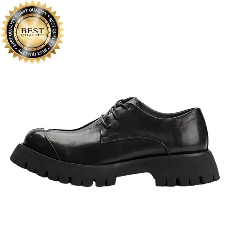 

Туфли мужские классические на толстой подошве, натуральная кожа, Дерби, Повседневная офисная деловая обувь, дизайнерские, 3C