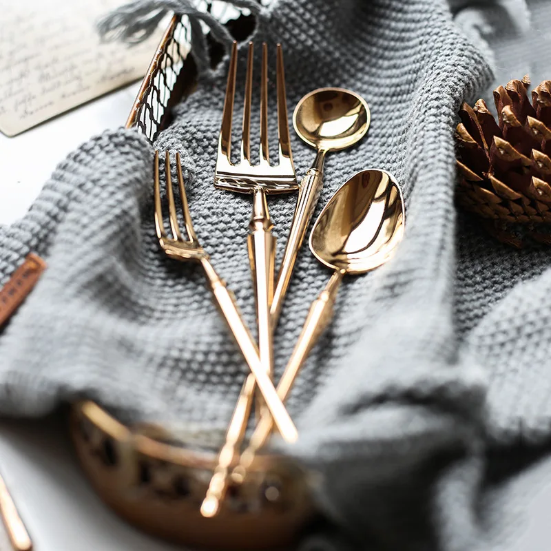 

Rose Gold 304 Stainless Steel Cutlery, Dinnerware, Tableware, Knife, Spoon, Fork, Chopsticks, Flatware