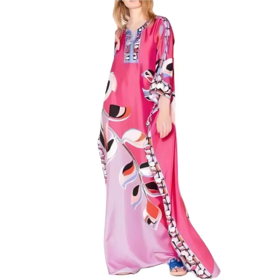 EFATZP New Plus Fat Plus Loose Kaftan Style Dress Women's Multicolor Elastic Knitting Beautiful Printing V-Neck Long Dress
EFATZP New Plus Fat Plus Loose Kaftan Style Dress Women's Multicolor Elastic Knitting Beautiful Printing V-Neck Long Dress
