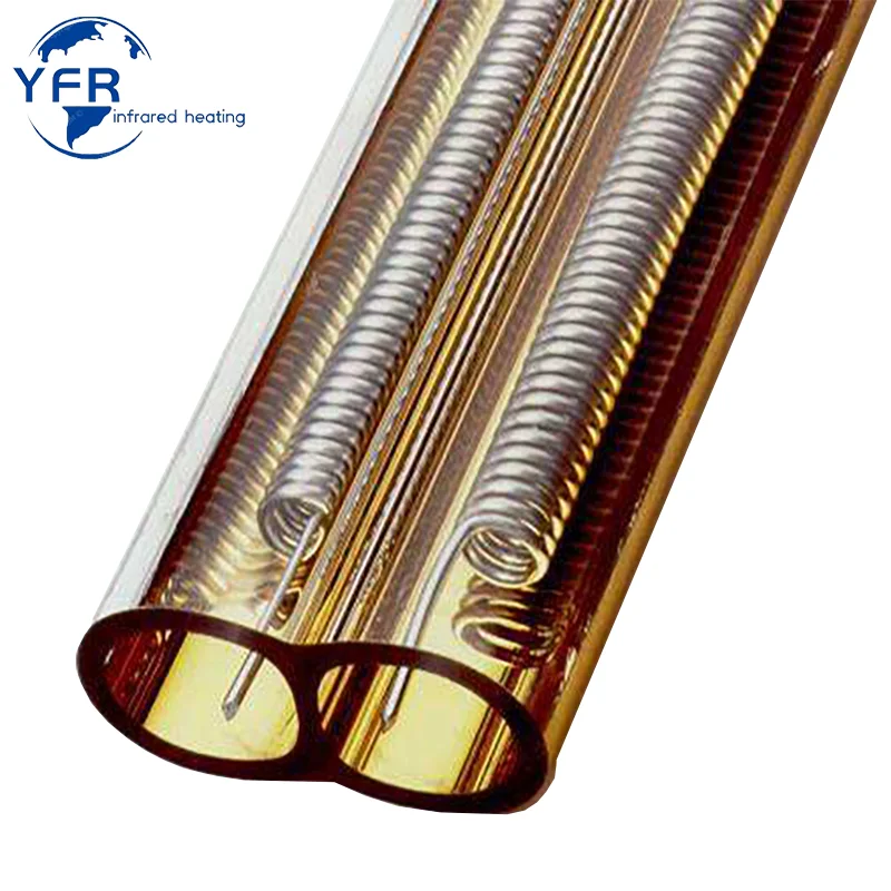 

Twin Heating element 400W 600W 800W 1000W 1200W 2000W Quartz electric infrared halogen lamp heater for sale