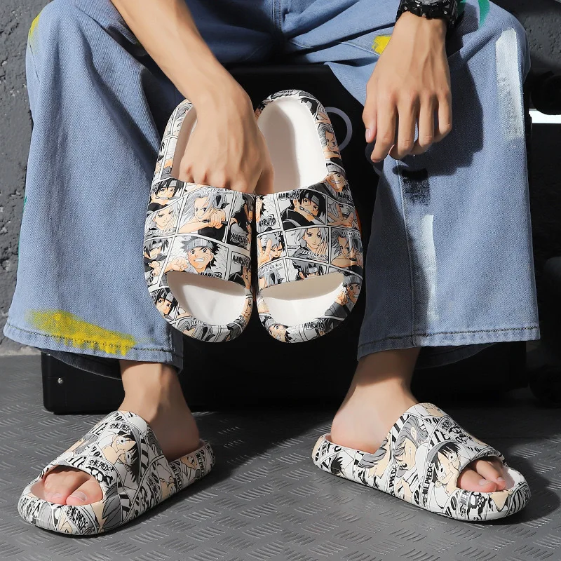 Summer Anime Printing Slippers Men's Sandals Summer Couple Slippers Fashion Thick Bottom Anti-slip Slip-on Holidays Beach Shoes
Summer Anime Printing Slippers Men's Sandals Summer Couple Slippers Fashion Thick Bottom Anti-slip Slip-on Holidays Beach Shoes