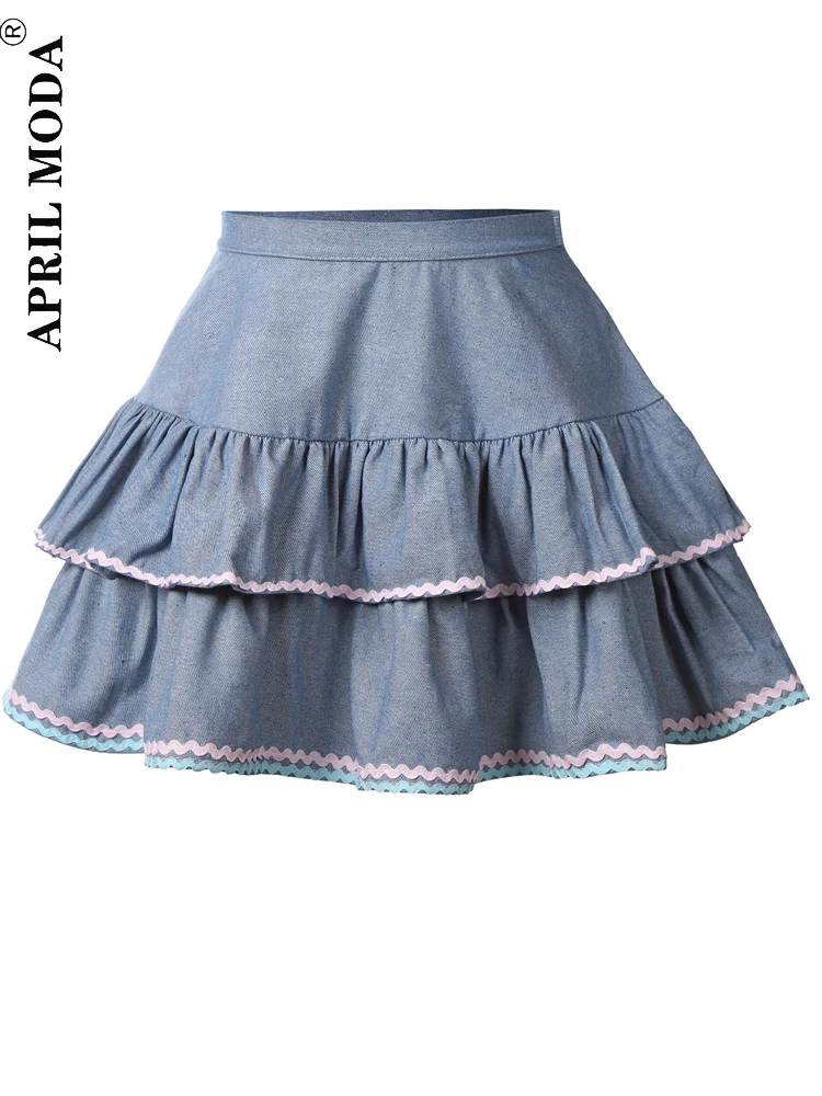 Harajuku Lolita Kawaii Denim Skirts Y2K Punk Japanese Style Lace Multi Layer High Waist Sweet Hot Girls Sexy Swing Cake Skirt
Harajuku Lolita Kawaii Denim Skirts Y2K Punk Japanese Style Lace Multi Layer High Waist Sweet Hot Girls Sexy Swing Cake Skirt