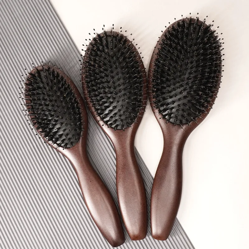 

Sdotter Hair Brush Scalp Massage Comb Hairbrush Bristle&Nylon Women Wet Curly Detangle Hair Brush for Salon Hairdressing Sty