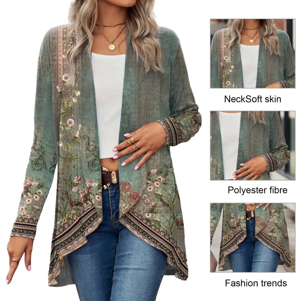 Women Cardigan Jacket Vintage Flower Print Open Stitch Cardigan Ethnic Style Mid Length Coat for Women Lightweight Cardigan
Women Cardigan Jacket Vintage Flower Print Open Stitch Cardigan Ethnic Style Mid Length Coat for Women Lightweight Cardigan