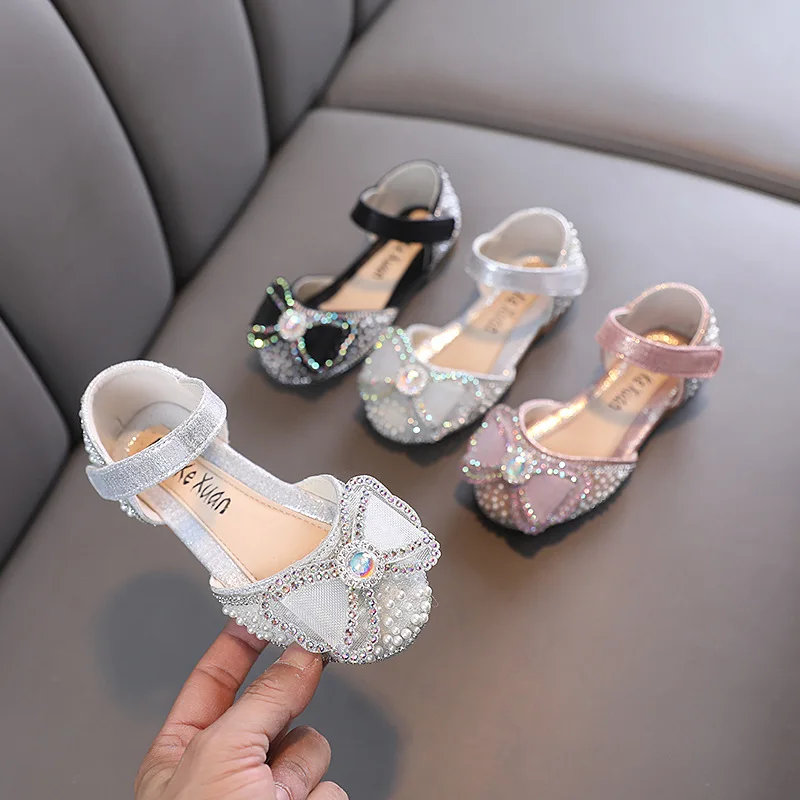 Girls Kids Colorful Sequins Sandals Children's Glitter Bowtie Flat Shoes Little Girl Pearl Diamond Party Princess Sandals
Girls Kids Colorful Sequins Sandals Children's Glitter Bowtie Flat Shoes Little Girl Pearl Diamond Party Princess Sandals