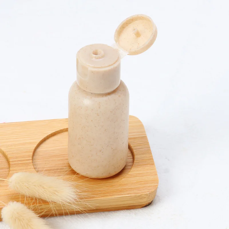 30ml ECO Friendly Recyclable Biodegradable Wheat Straw Fiber Plastic Cosmetic Lotion Shampoo Bottles for Travel Essentials 
30ml ECO Friendly Recyclable Biodegradable Wheat Straw Fiber Plastic Cosmetic Lotion Shampoo Bottles for Travel Essentials