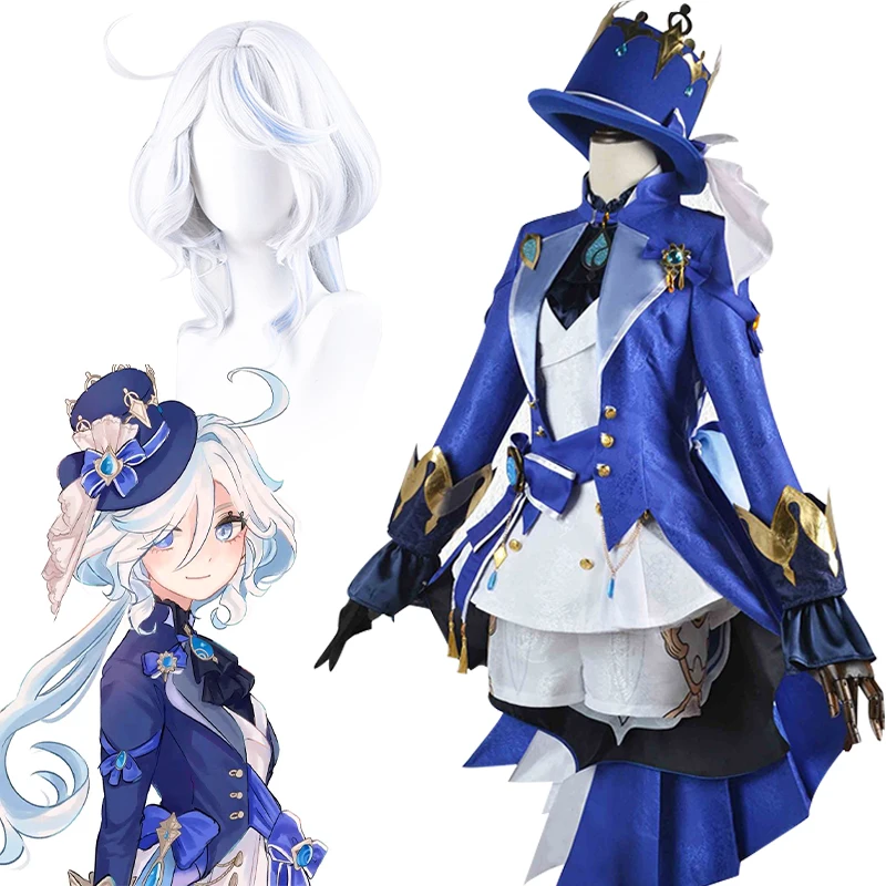 Genshin Impact Focalors Cosplay Costume Carnival Uniform Wig Halloween Party Role Play Masquerade Game Water God
Genshin Impact Focalors Cosplay Costume Carnival Uniform Wig Halloween Party Role Play Masquerade Game Water God