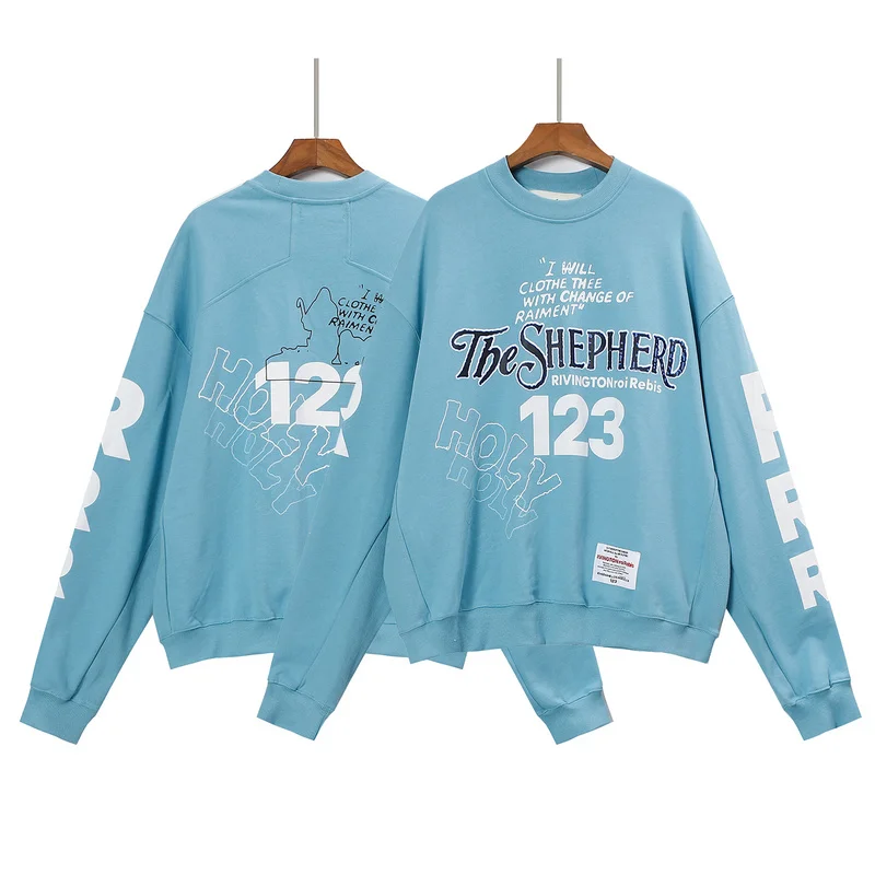 2022fw Blue Tie Dye Washed RRR123 Sweatshirts Men Woman RRR123 RIVINGTON ROI REBIS Hoodies 100% Cotton Sweater
2022fw Blue Tie Dye Washed RRR123 Sweatshirts Men Woman RRR123 RIVINGTON ROI REBIS Hoodies 100% Cotton Sweater