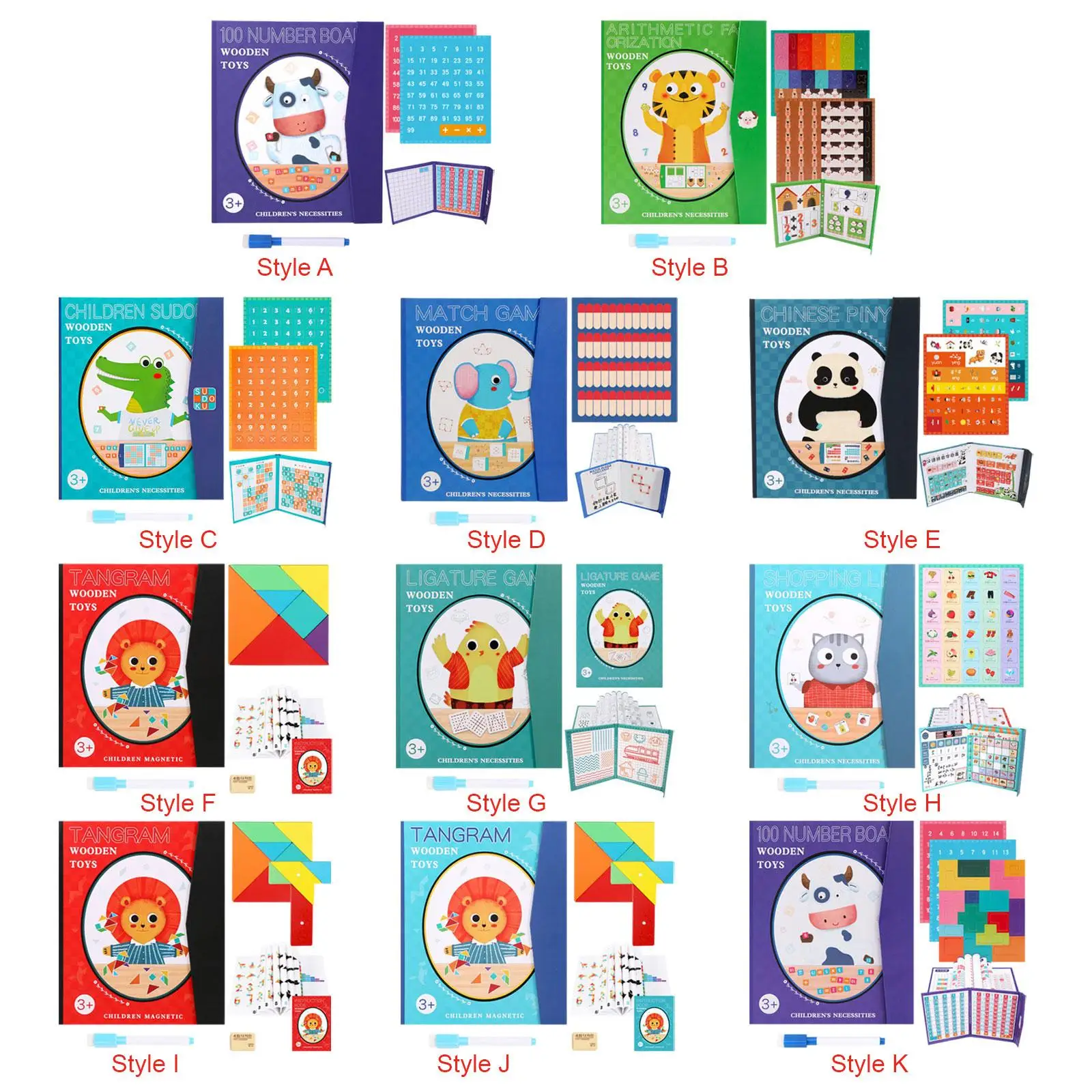 Multicolor Educational Toys Tangram Puzzle Toy Match Game Pen Control Training Intelligence Developing Puzzle Toy for Kids Gifts
Multicolor Educational Toys Tangram Puzzle Toy Match Game Pen Control Training Intelligence Developing Puzzle Toy for Kids Gifts