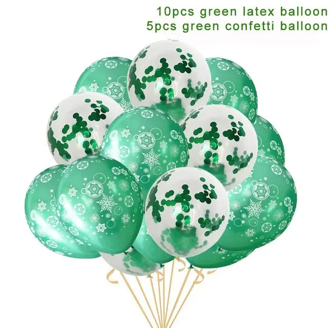 

15pcs Christmas Snowflake Balloons The Snow Birthday Theme Confetti Balloon Kids Toys Xmas New Year Party Supplies