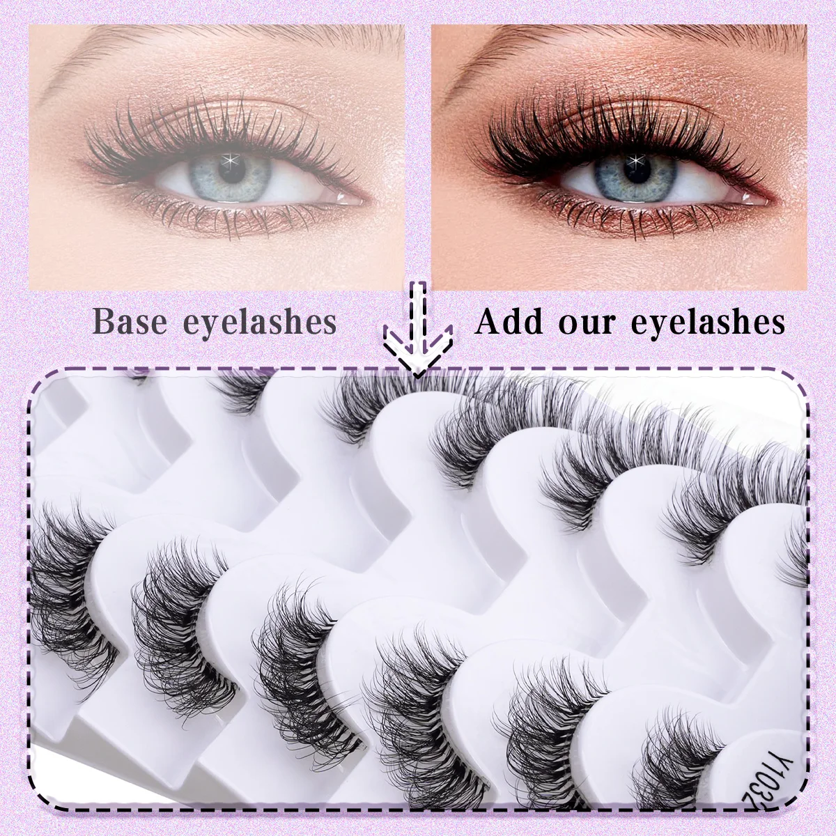 Lanjinglin 3/10 pairs 3D Mink Lashes Faux Mink Fluffy Lash Soft Full Thick Wispy Eyelash Dramatic False Eyelashes Makeup 15 S478c9943734d412e857fd056c34bbb978
