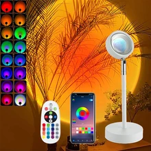 Smart Bluetooth Sunset Lamp RGB 16 Colors Changing Night Light for Bedroom Photograph Decoration Neon Sign Atmosphere Light LED
Smart Bluetooth Sunset Lamp RGB 16 Colors Changing Night Light for Bedroom Photograph Decoration Neon Sign Atmosphere Light LED