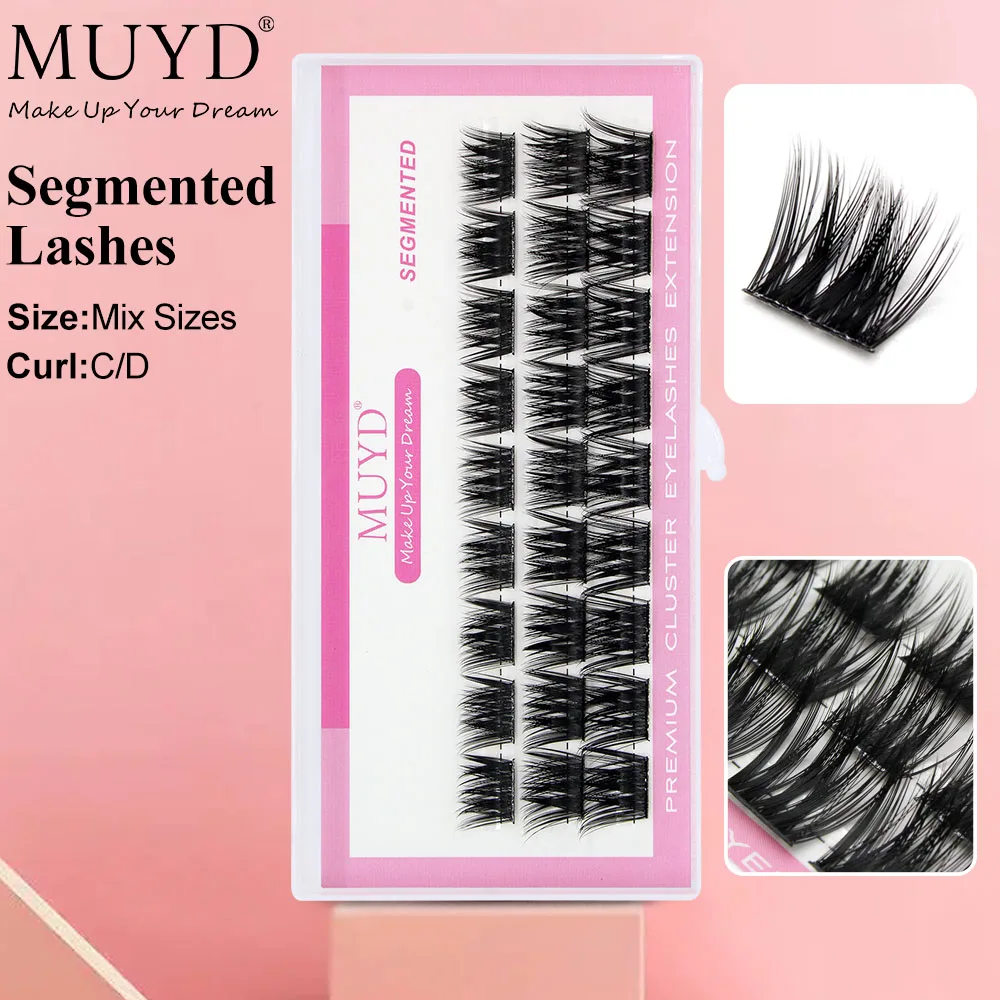 

Russian curly eyelashes are soft, natural, and easy to operate. DIY high-quality fluffy single cluster segmented false eyelashes