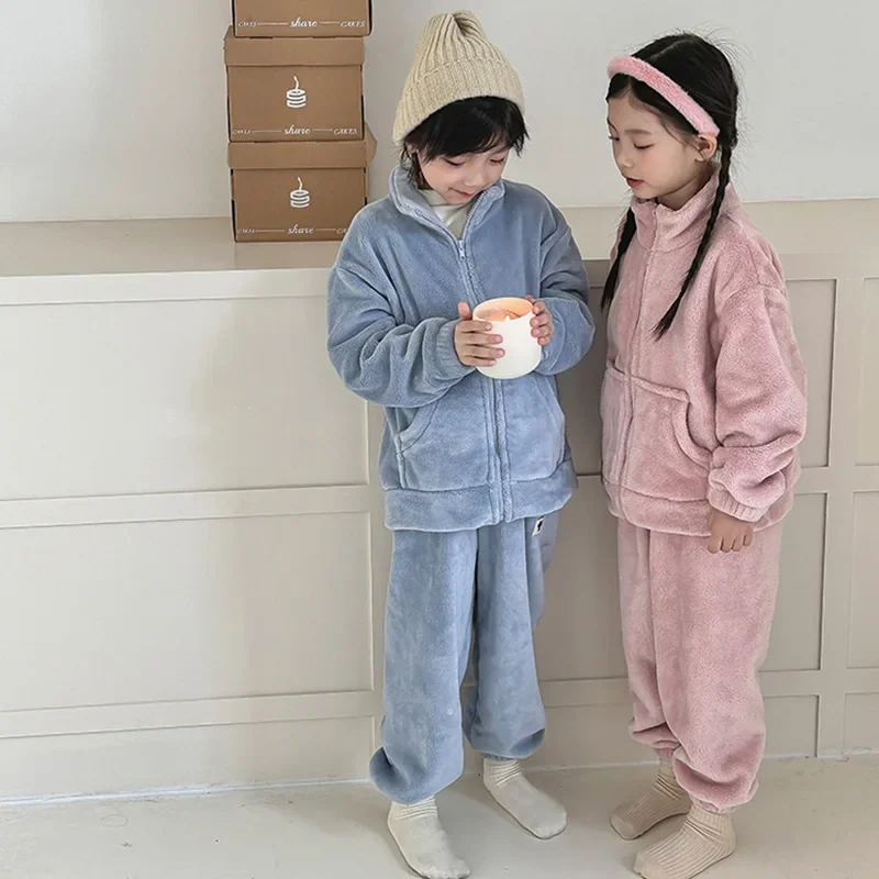 Boys and Girls Set Children's Home Furnishings Winter Pajamas Warm Set Thickened Home Furnishings Girls Clothes
Boys and Girls Set Children's Home Furnishings Winter Pajamas Warm Set Thickened Home Furnishings Girls Clothes