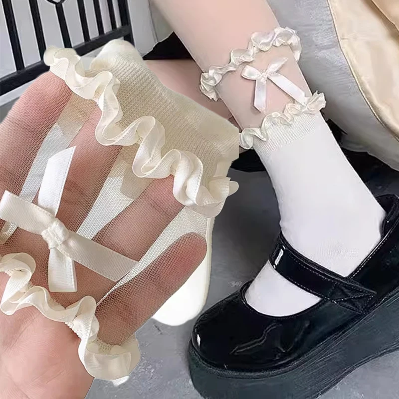 Lolita Socks Women Summer Mid Sleeve JK Uniform Socks Japanese Cute Lolita Fashion High Quality Solid Color Sweet Bow Lace Socks
Lolita Socks Women Summer Mid Sleeve JK Uniform Socks Japanese Cute Lolita Fashion High Quality Solid Color Sweet Bow Lace Socks